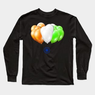 INDIAN INDEPENDENCE DAY WITH BALLONS Long Sleeve T-Shirt